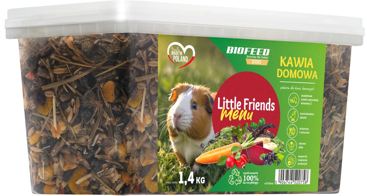 BIOFEED LITTLE FRIENDS Karma pokarm dla świnki morskiej kawii 1,4kg