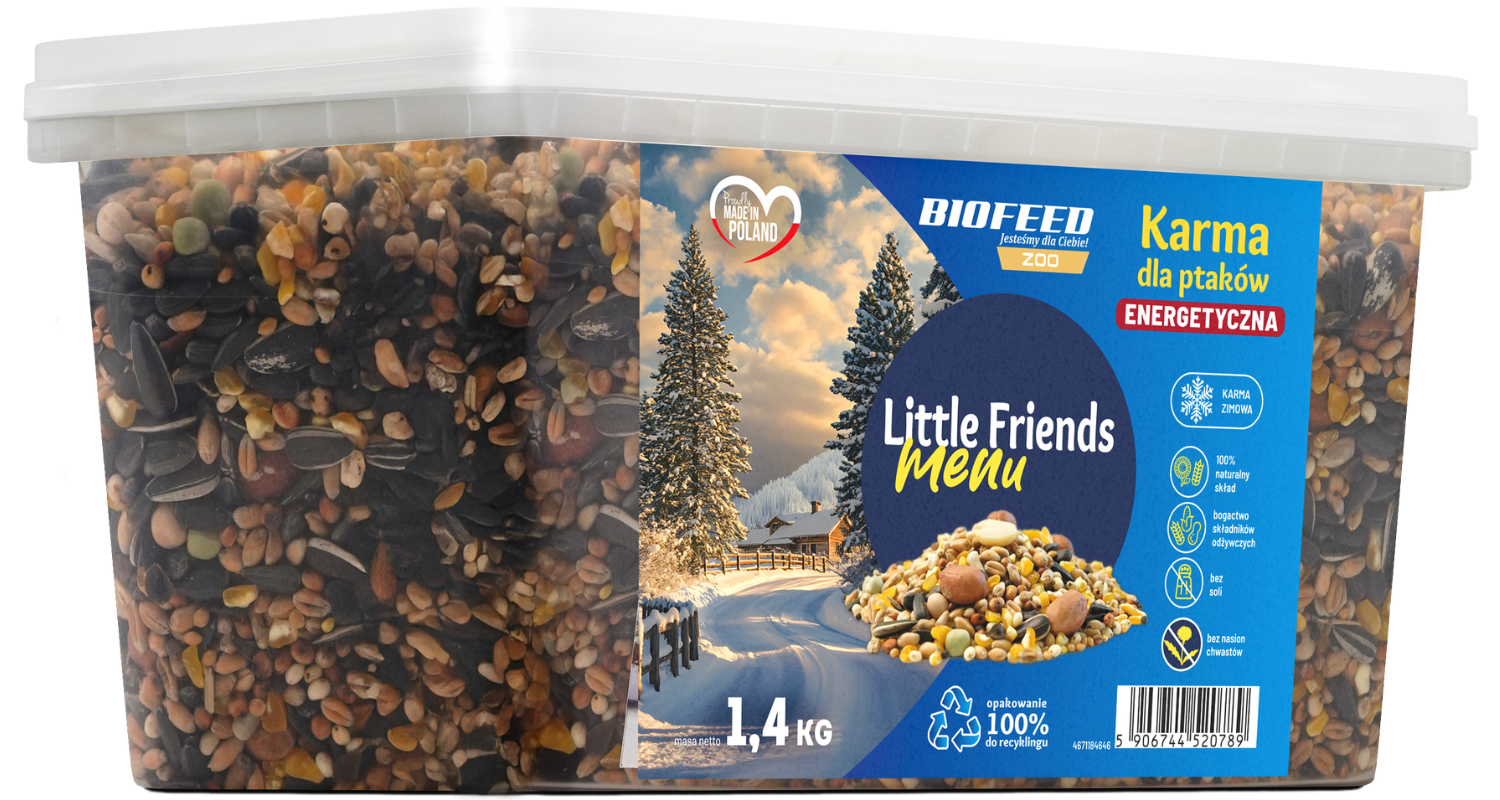 BIOFEED LITTLE FRIENDS Pokarm ziarno dla ptaków dzikich energetyczny 1,4kg