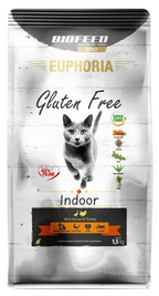 BIOFEED EUPHORIA INDOOR karma dla kota bez glutenu Indyk&Gęś 1,5 kg
