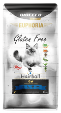 BIOFEED EUPHORIA HAIRBALL karma dla kota bez glutenu Indyk&Łosoś 1,5kg